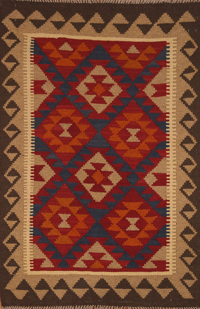 Hand-Woven Kilim Oriental Area Rug 3x5