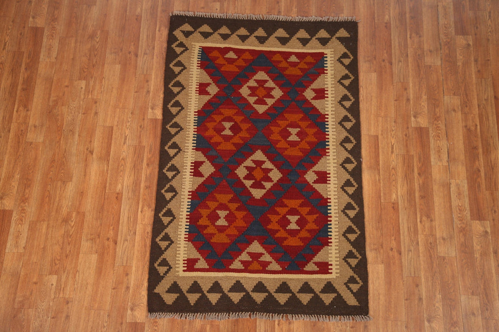 Hand-Woven Kilim Oriental Area Rug 3x5