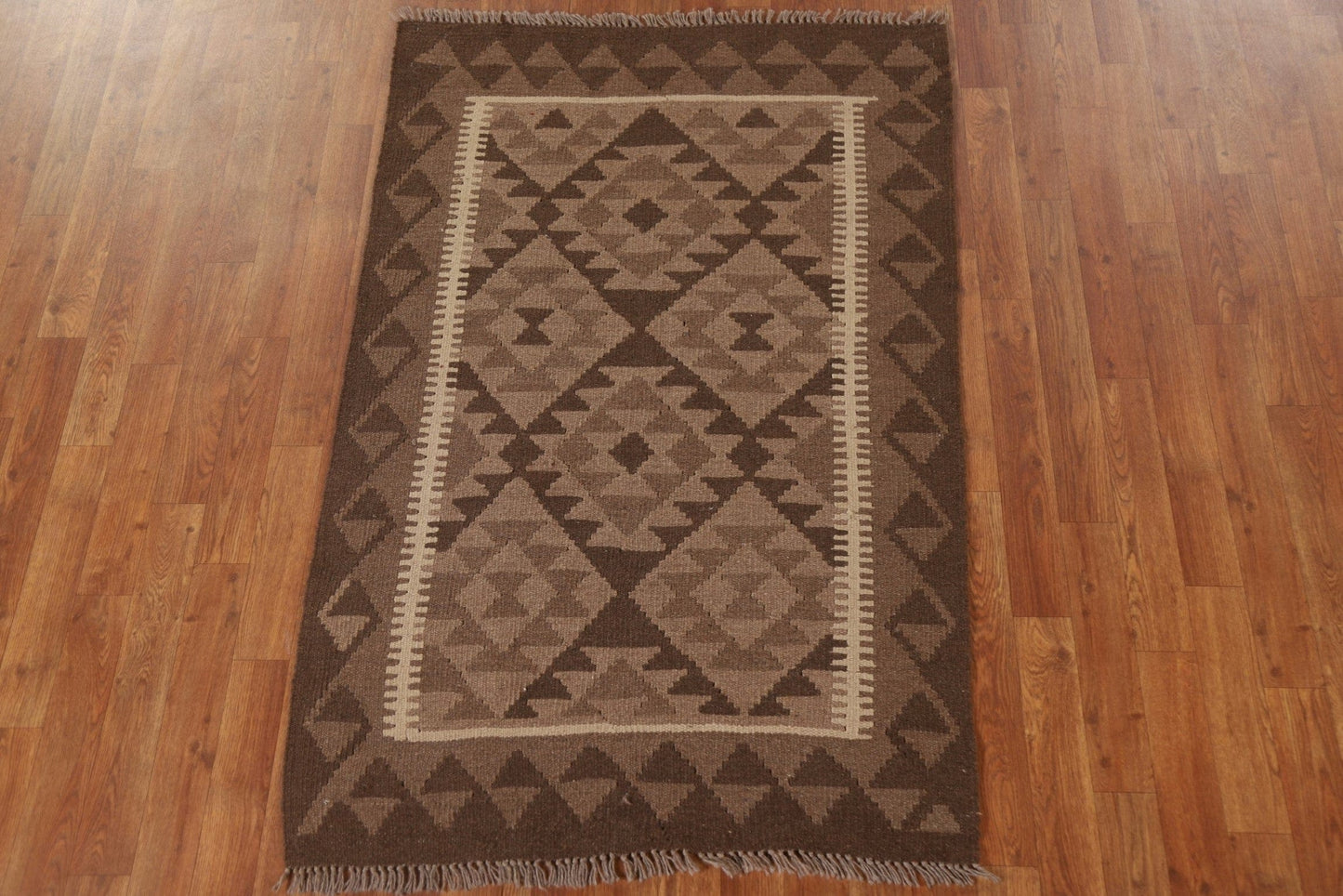 Reversible Wool Kilim Oriental Area Rug 3x5