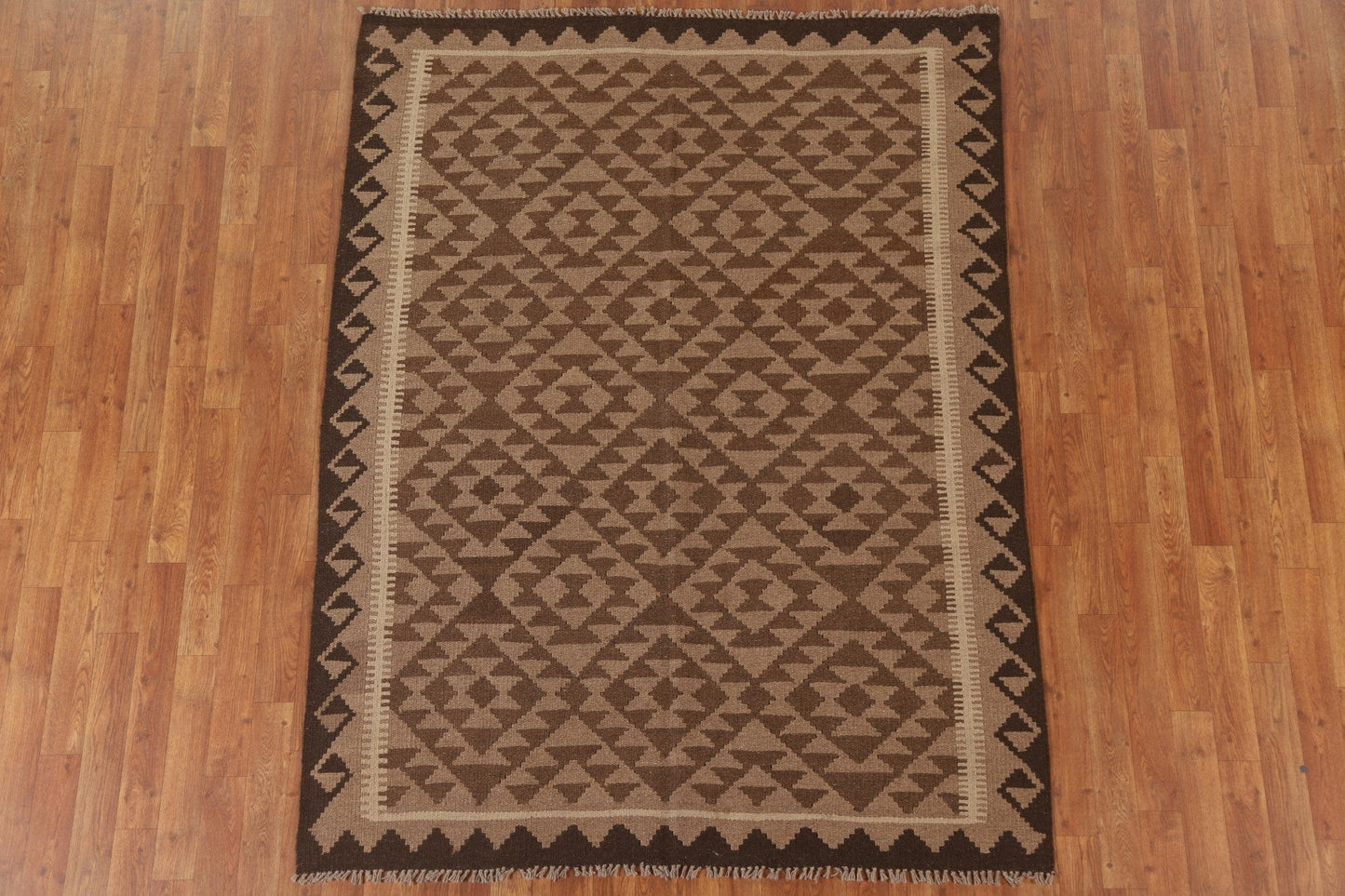 Reversible Wool Kilim Oriental Area Rug 4x7