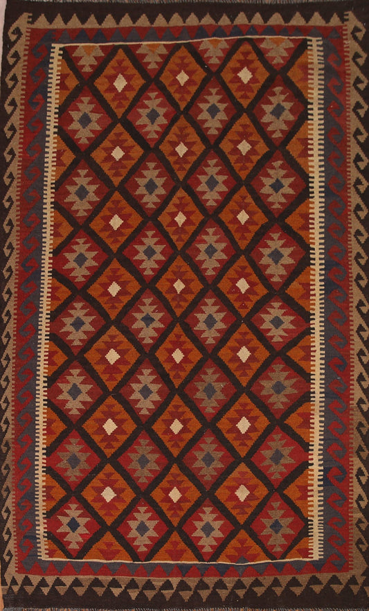 Reversible Wool Kilim Oriental Area Rug 6x9