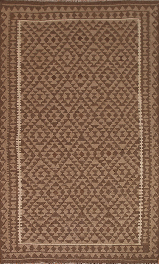 Geometric Kilim Brown Area Rug 7x10