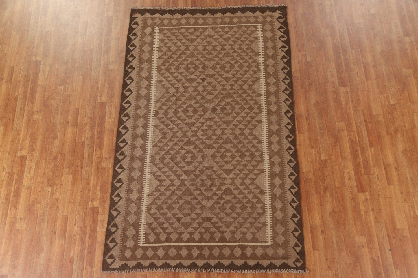 Kilim Reversible Wool Area Rug 5x8