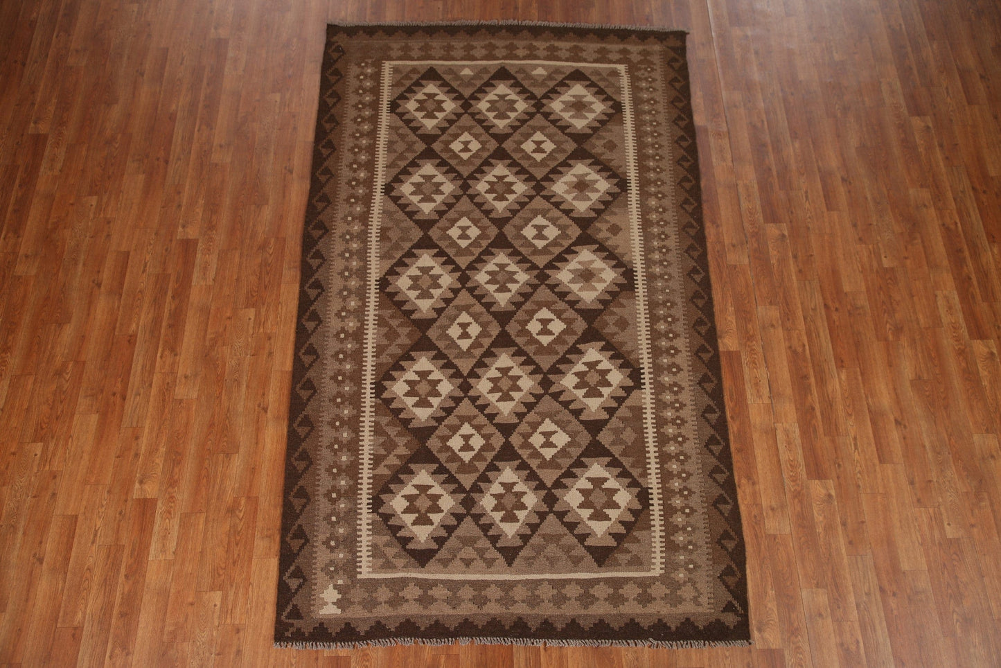 Kilim Reversible Wool Area Rug 5x8