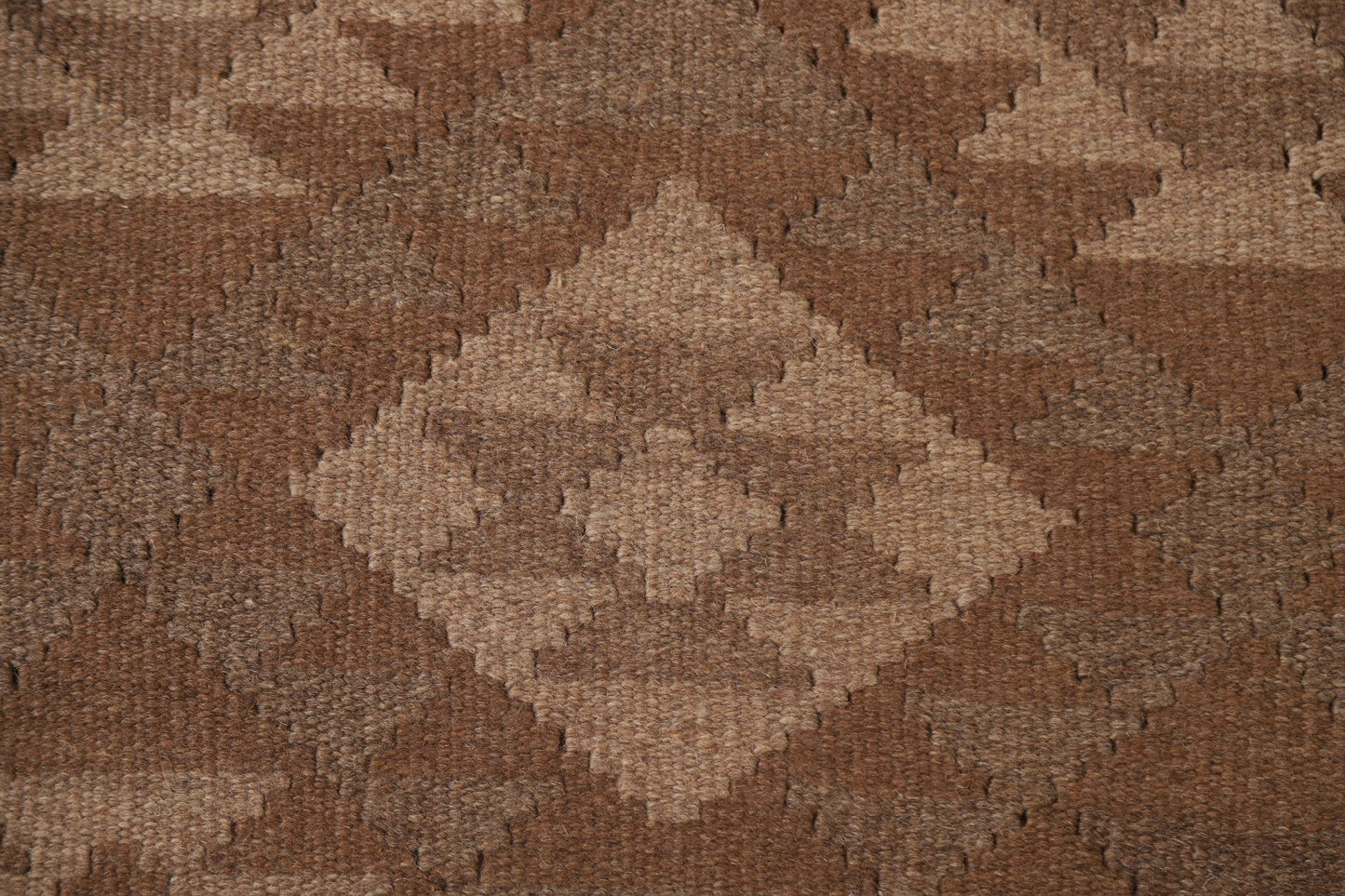 Brown Wool Kilim Reversible Area Rug 5x8