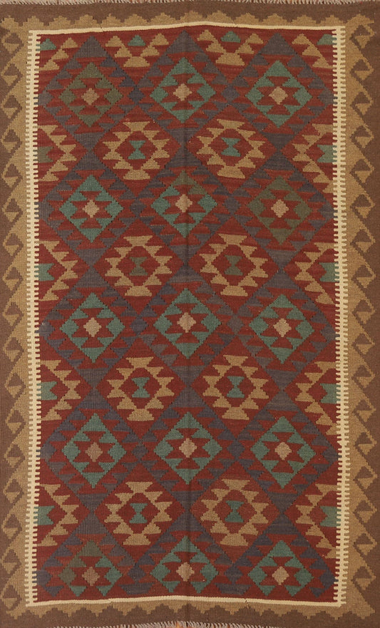 Reversible Wool Kilim Oriental Area Rug 5x8