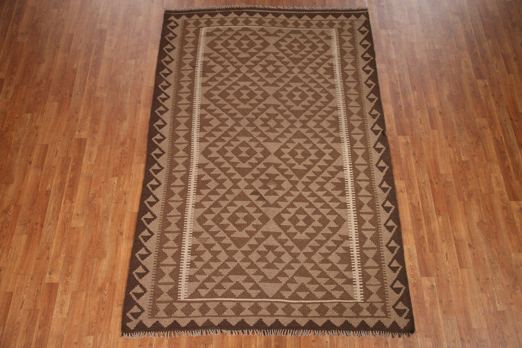 Reversible Wool Kilim Oriental Area Rug 5x8