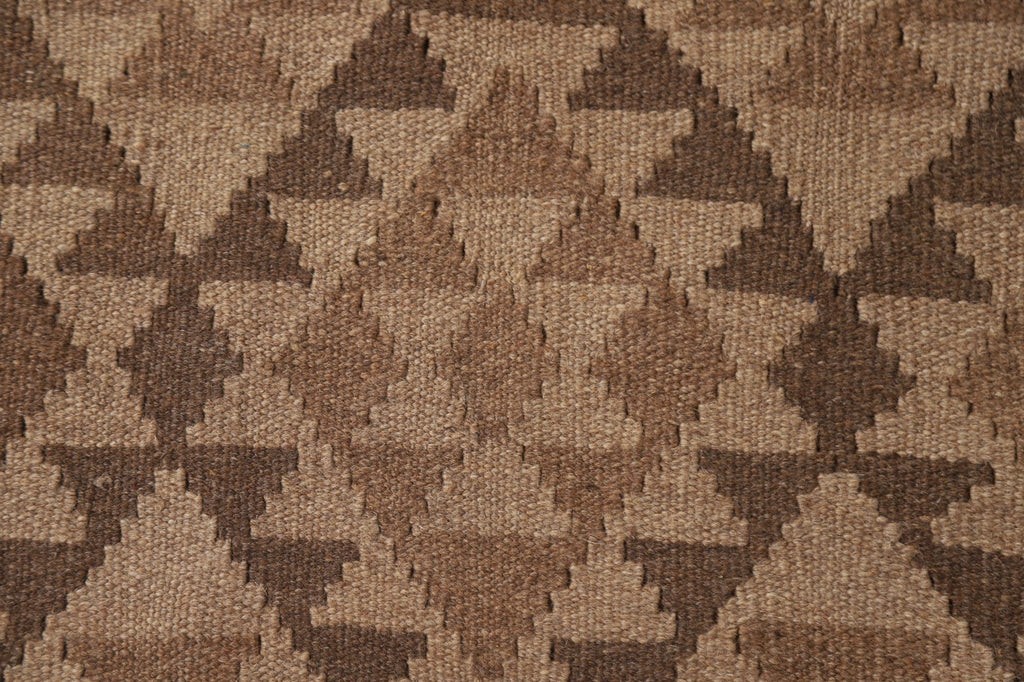 Brown Wool Kilim Oriental Area Rug 6x8