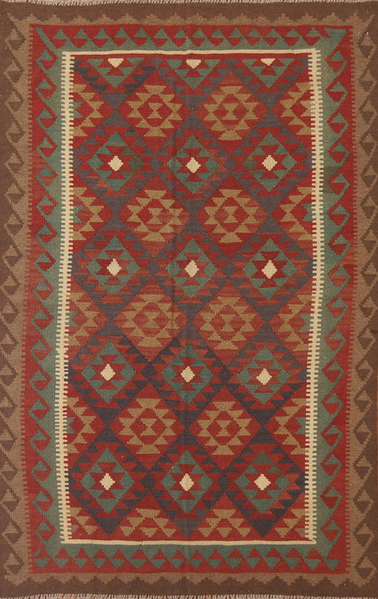 Reversible Wool Kilim Oriental Area Rug 5x8