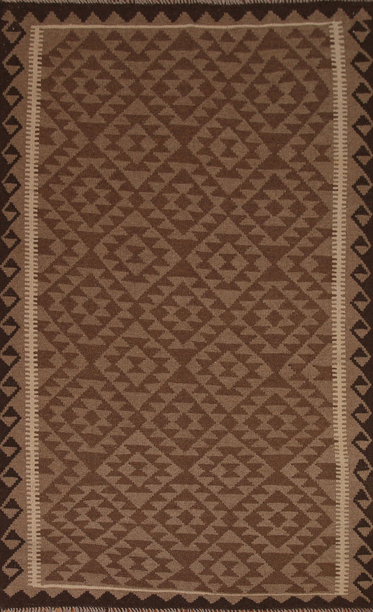 Kilim Reversible Wool Area Rug 5x8