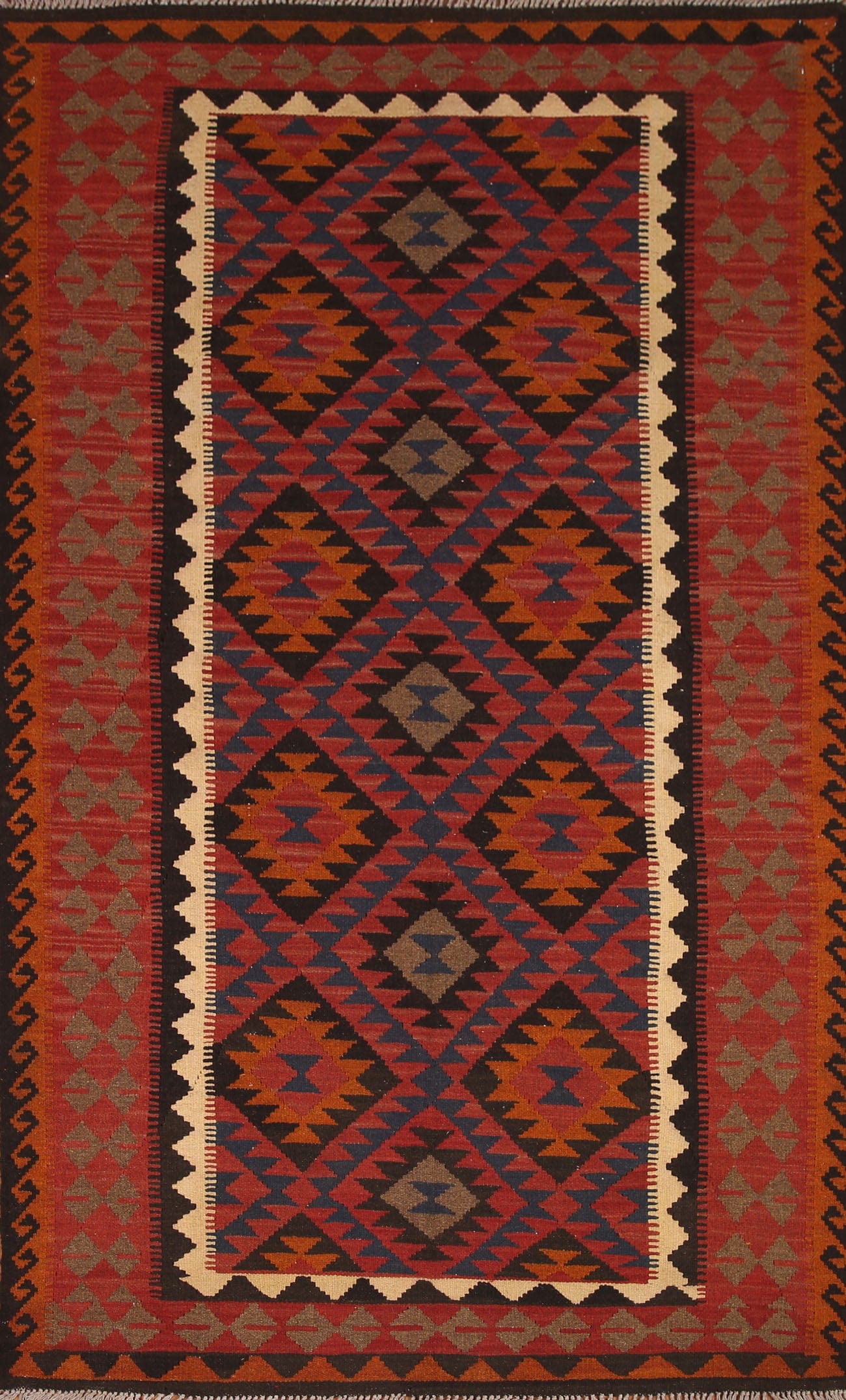 Geometric Kilim Reversible Area Rug 5x8