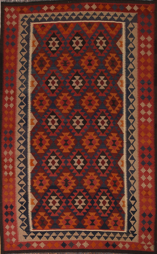 Reversible Wool Kilim Oriental Area Rug 7x10