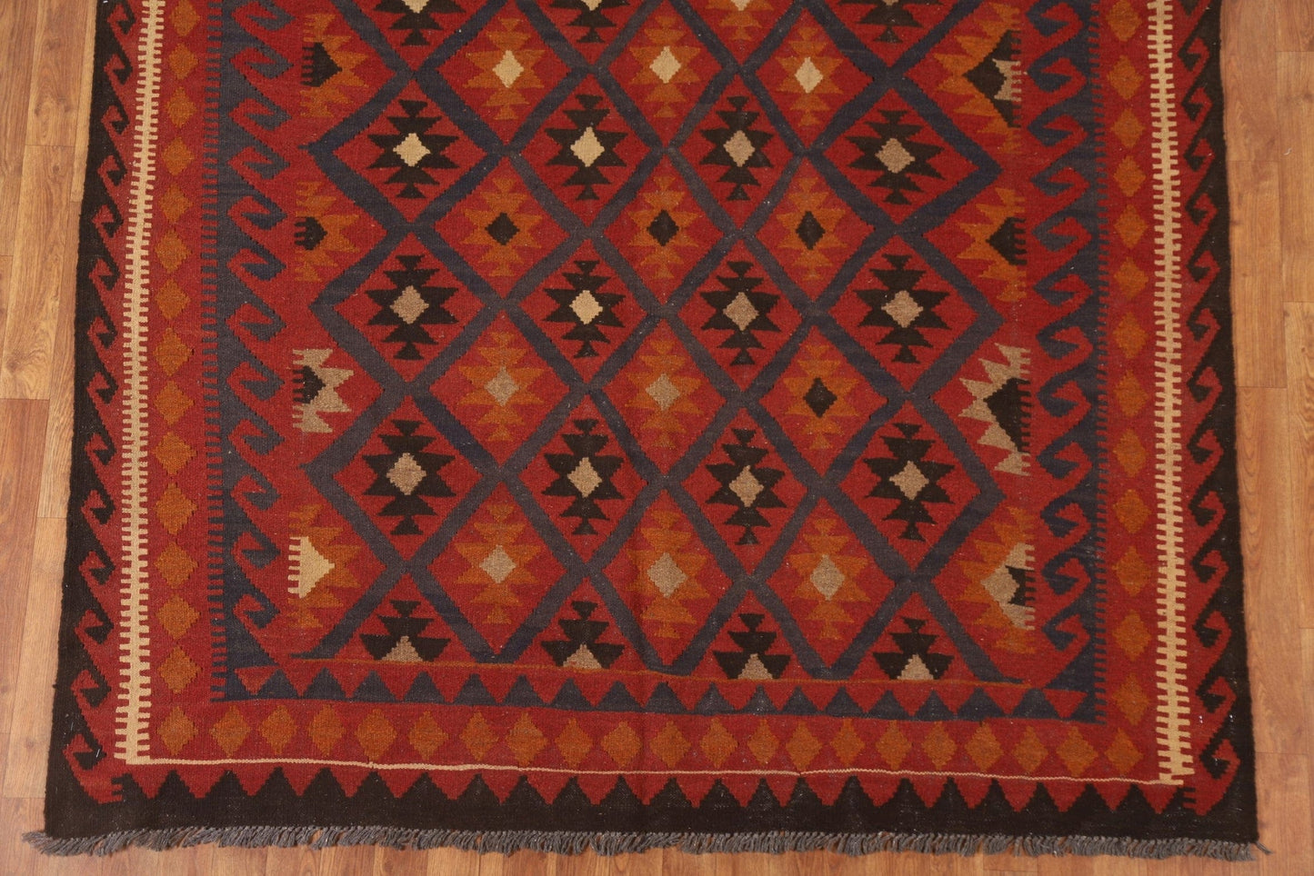 Reversible Wool Kilim Oriental Area Rug 6x10