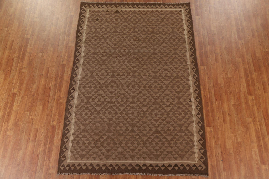 Reversible Wool Kilim Oriental Area Rug 7x10