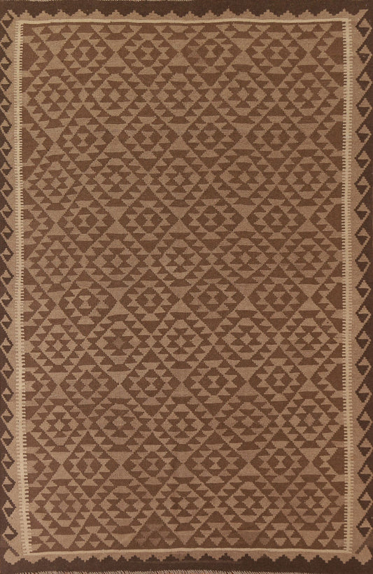 Reversible Wool Kilim Oriental Area Rug 7x10