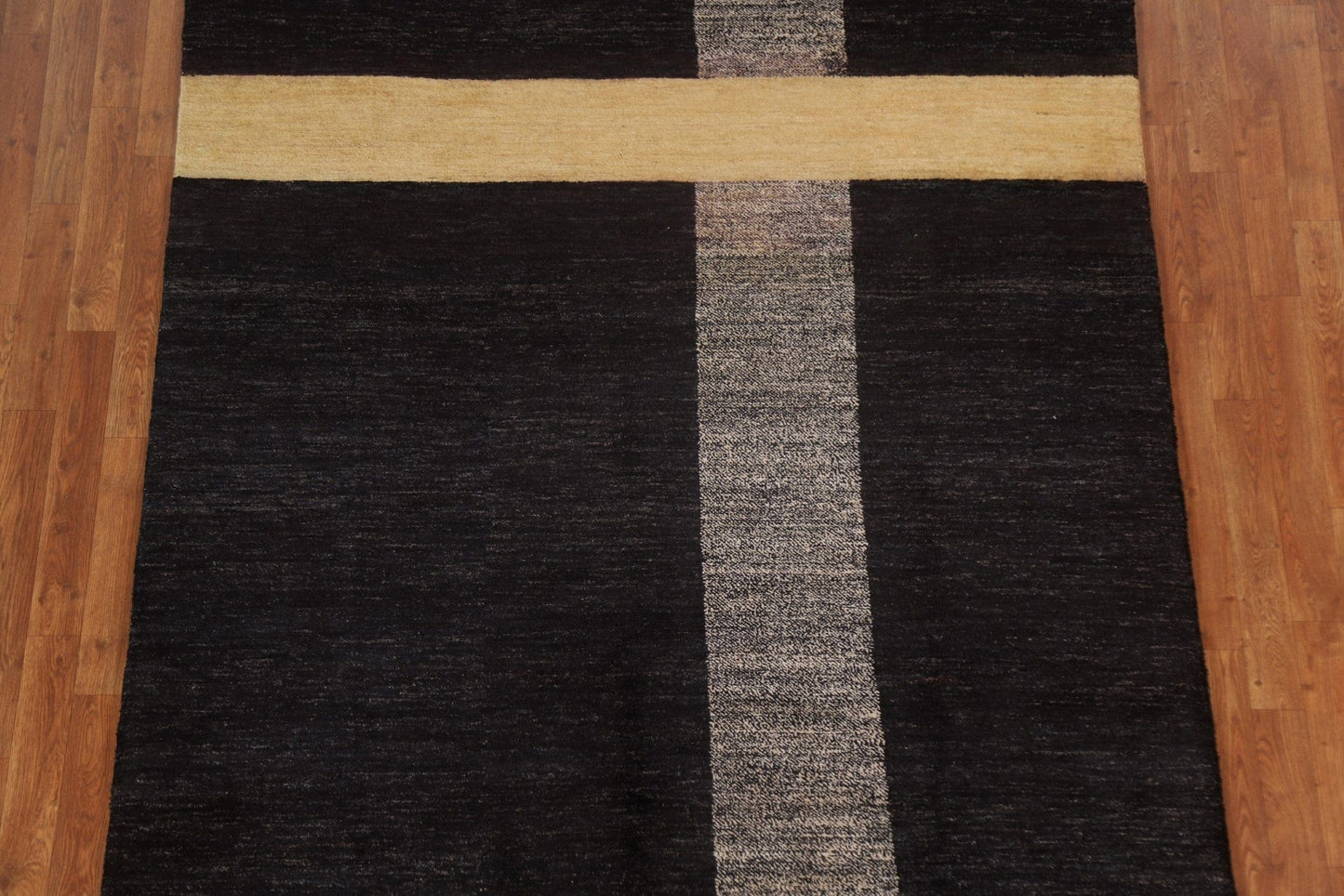 Black Modern Gabbeh Oriental Area Rug 6x8