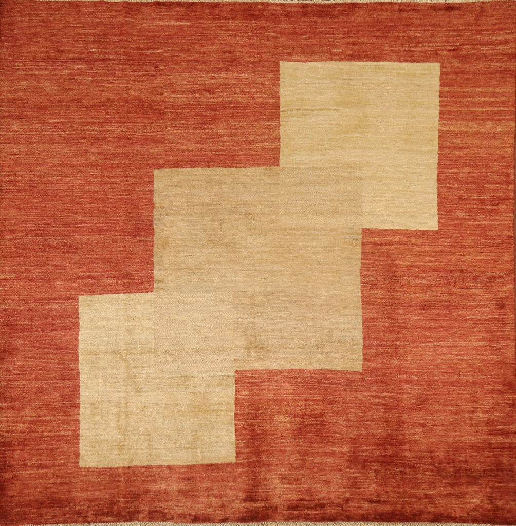 Modern Gabbeh Geometric Area Rug 6x7