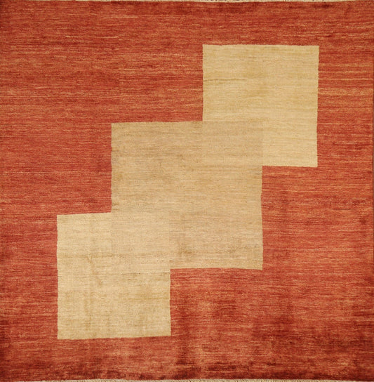 Modern Gabbeh Geometric Area Rug 6x7