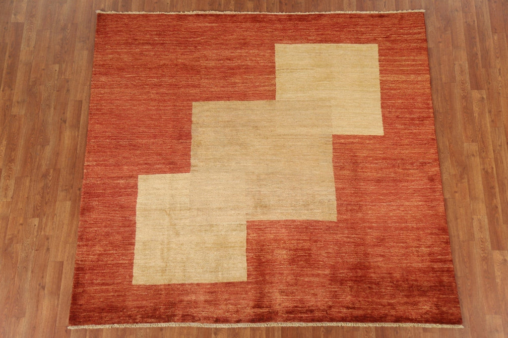 Modern Gabbeh Geometric Area Rug 6x7