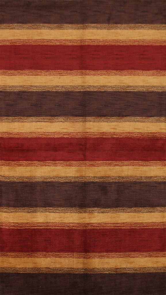 Striped Gabbeh Oriental Area Rug 5x8