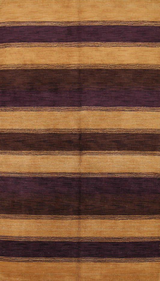 Striped Gabbeh Modern Area Rug 5x8