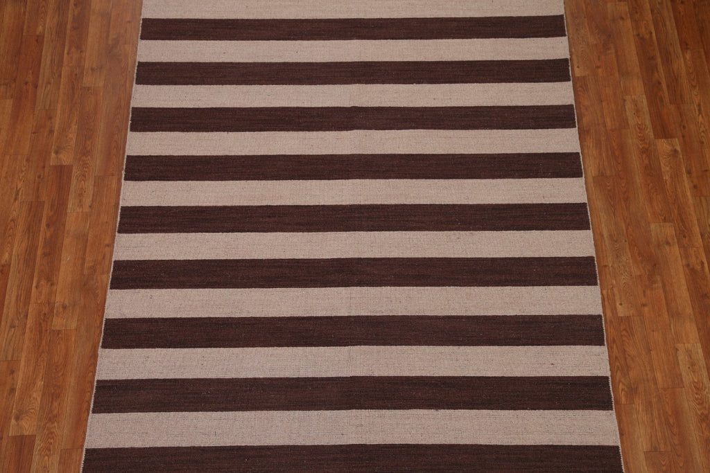 Striped Gabbeh Modern Area Rug 6x8