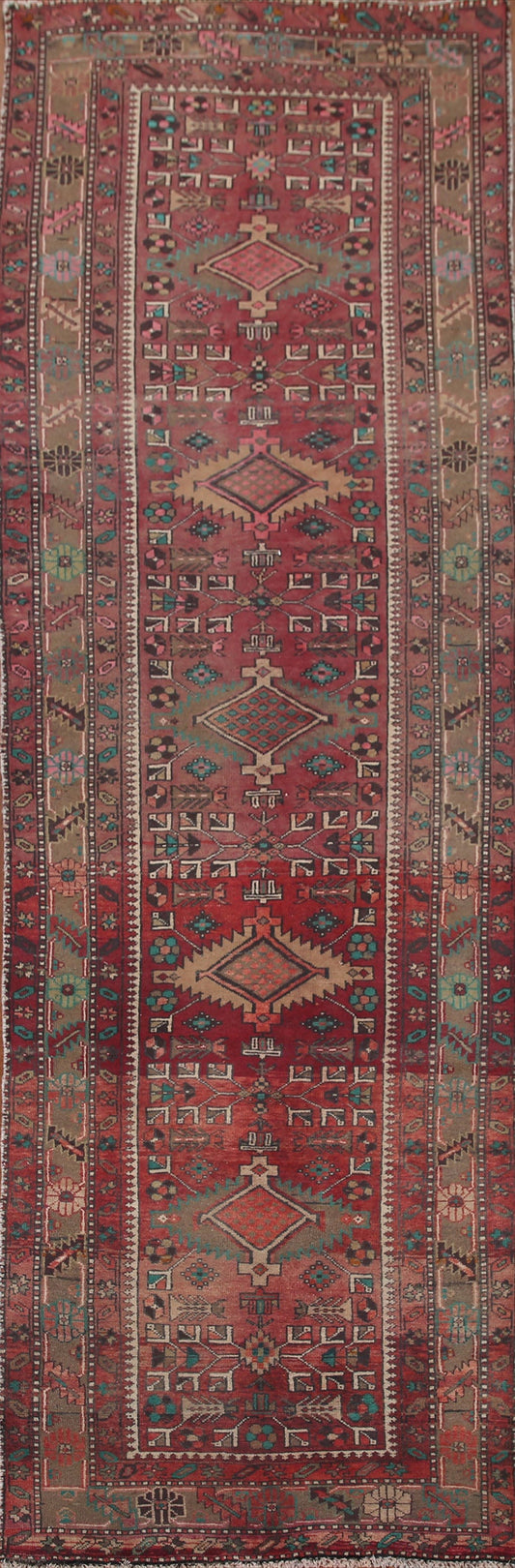 Vintage Ardebil Persian Runner Rug 3x11