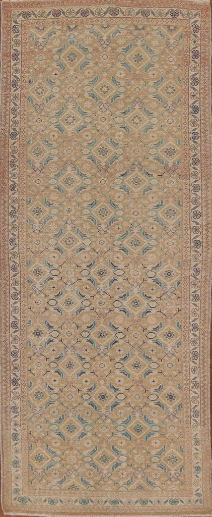 Vegetable Dye Antique Mahal Persian Runner Rug 4x10