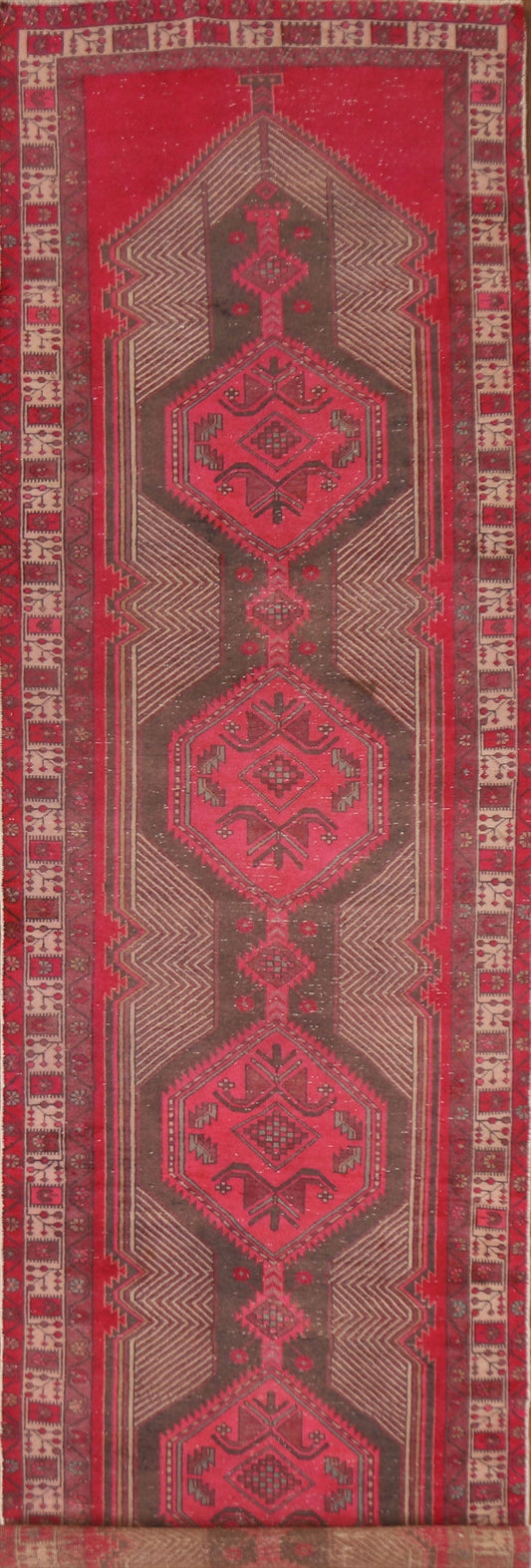 Handmade Ardebil Persian Runner Rug 4x13