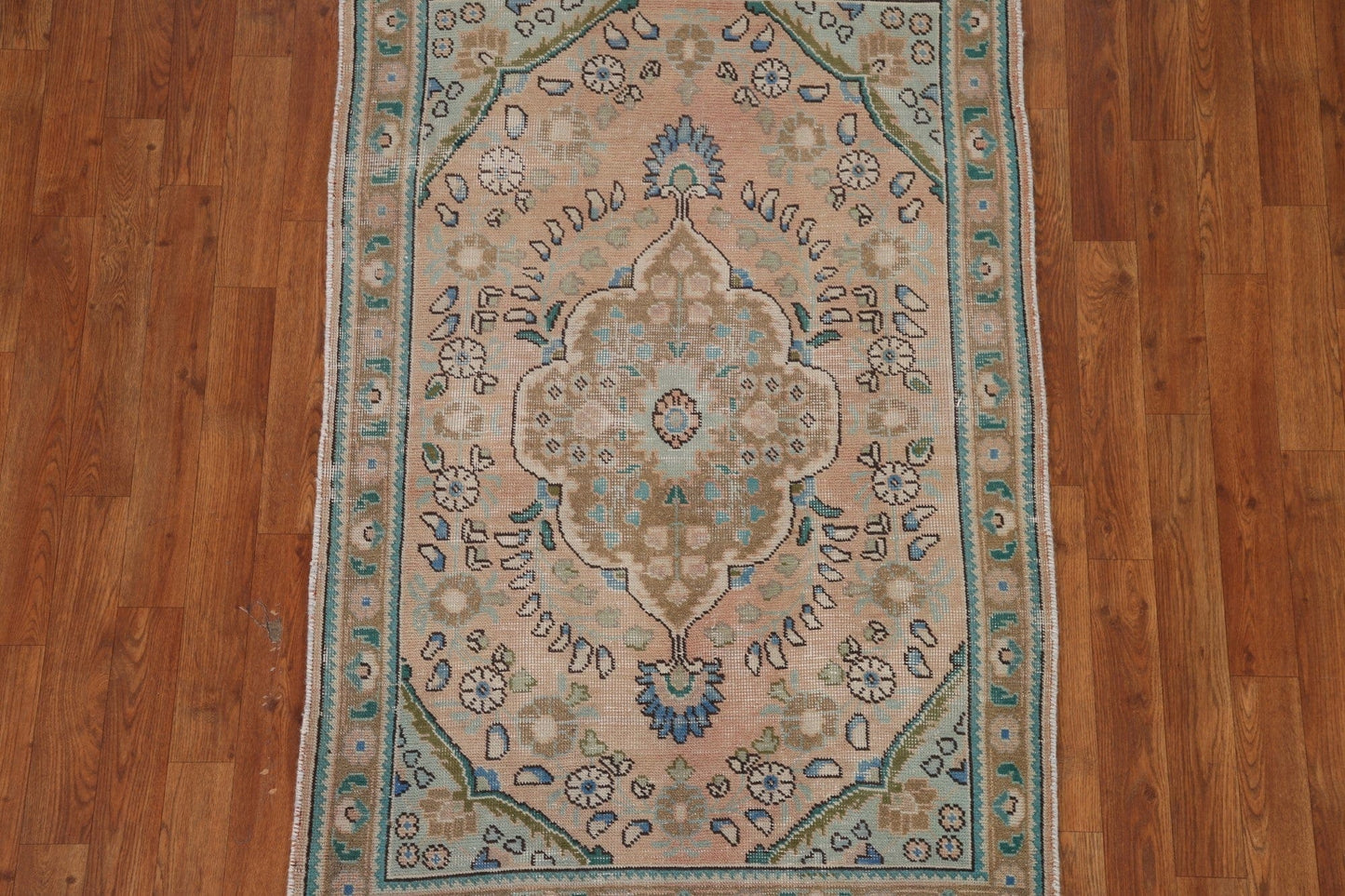 Distressed Wool Tabriz Persian Area Rug 3x5