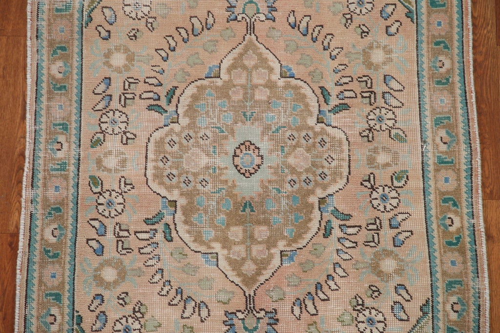 Distressed Wool Tabriz Persian Area Rug 3x5