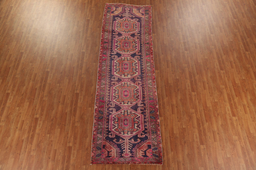 Handmade Wool Ardebil Persian Runner Rug 4x12