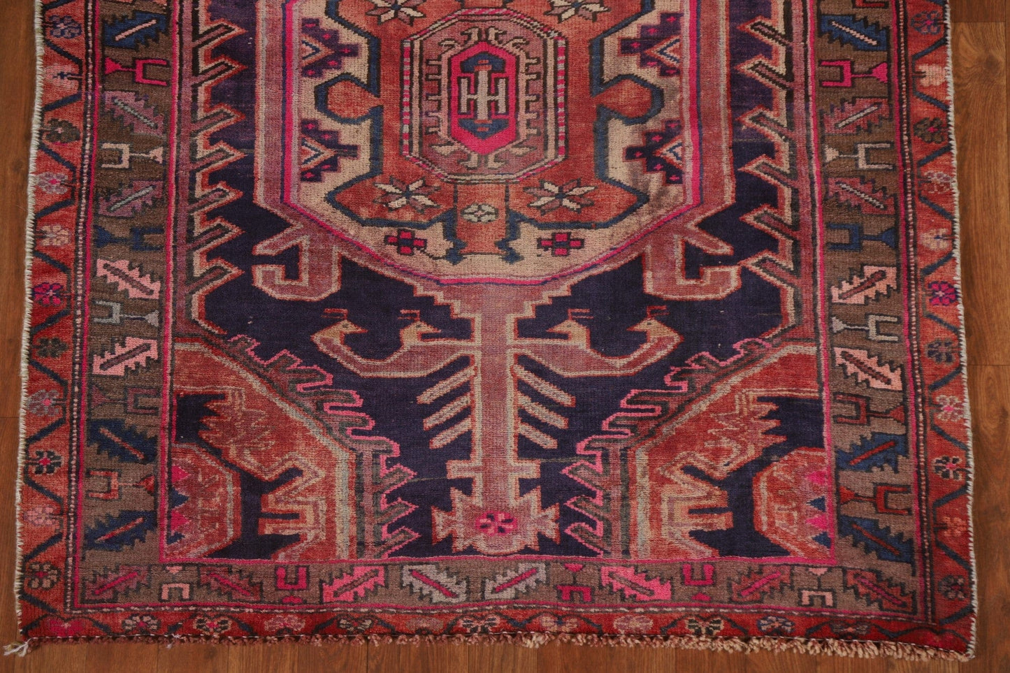 Handmade Wool Ardebil Persian Runner Rug 4x12