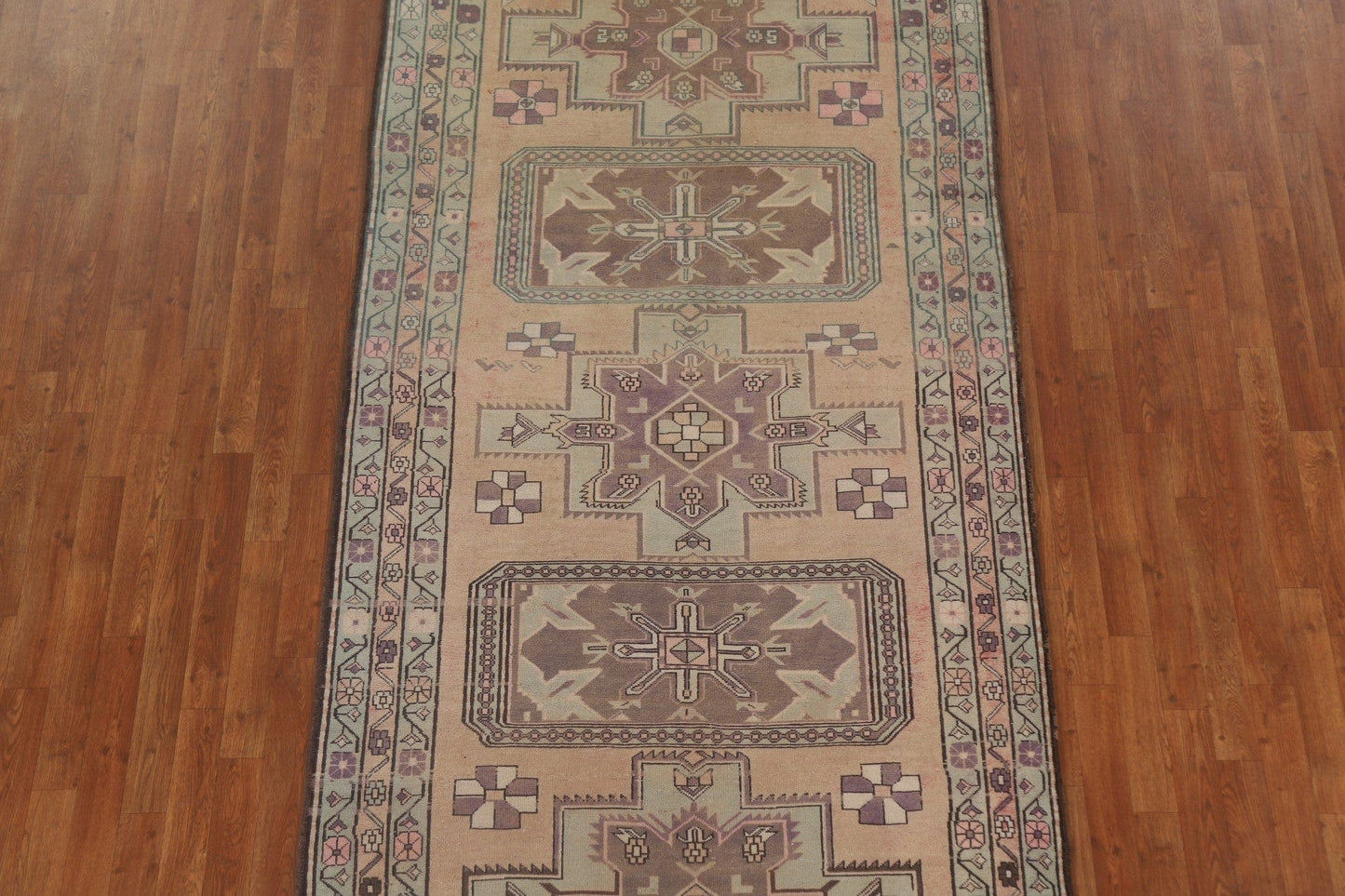 Distressed Wool Ardebil Persian Area Rug 5x10