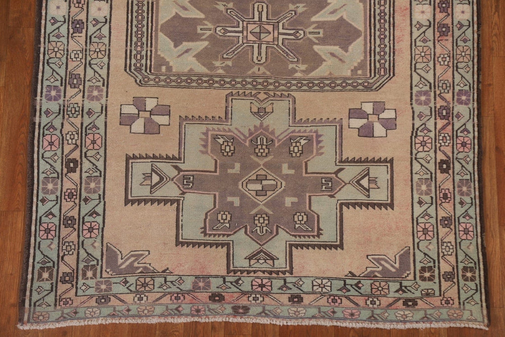 Distressed Wool Ardebil Persian Area Rug 5x10