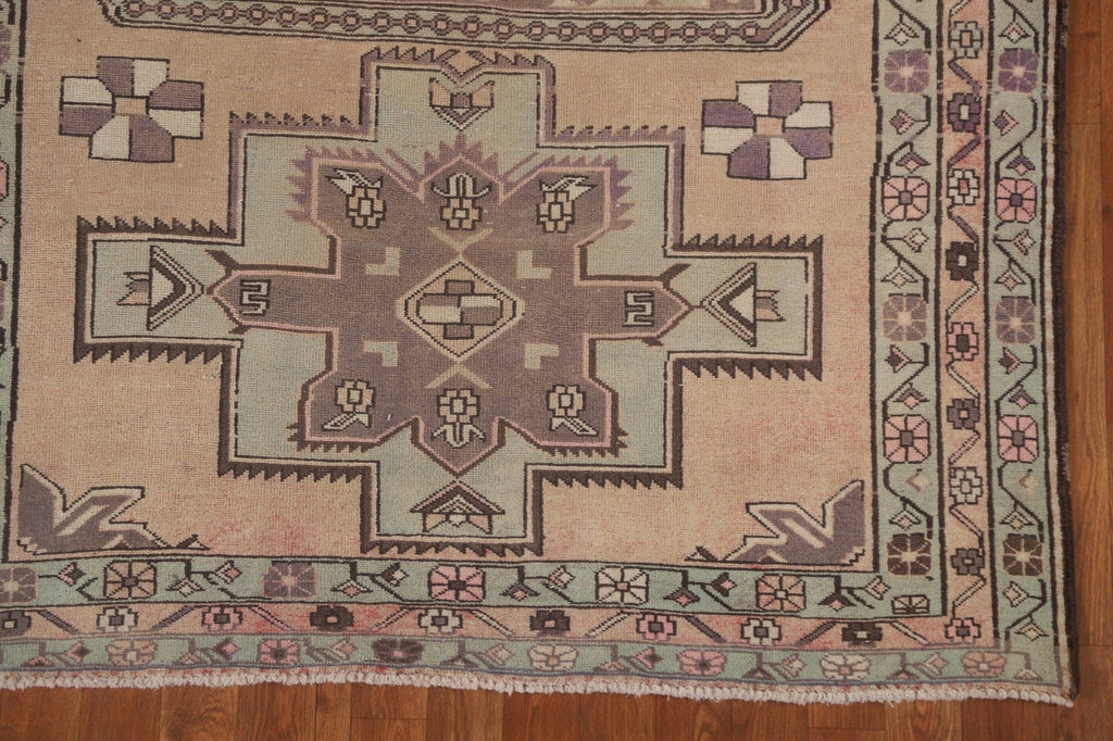 Distressed Wool Ardebil Persian Area Rug 5x10