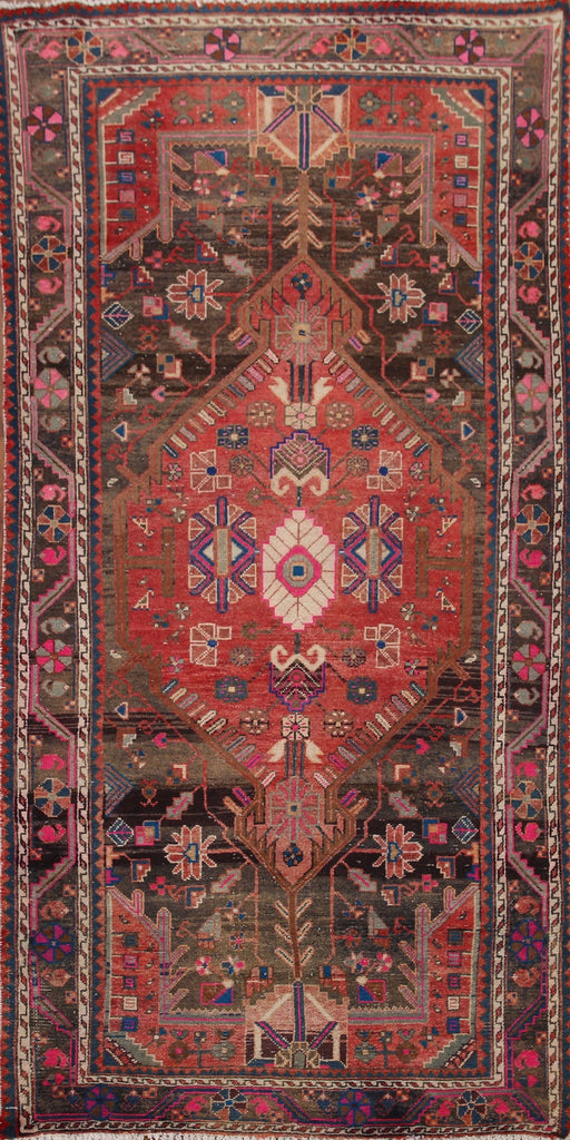 Hand-Knotted Wool Malayer Persian Runner Rug 4x9