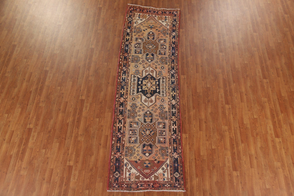 Vintage Heriz Persian Runner Rug 3x11