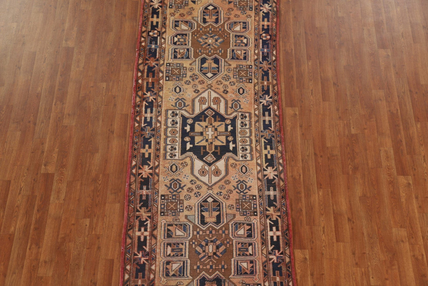 Vintage Heriz Persian Runner Rug 3x11