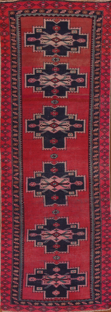 Geometric Wool Ardebil Persian Runner Rug 3x10