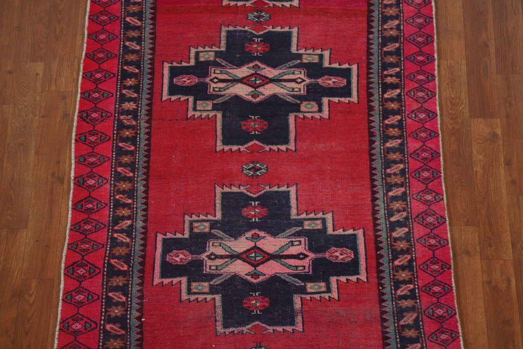 Geometric Wool Ardebil Persian Runner Rug 3x10