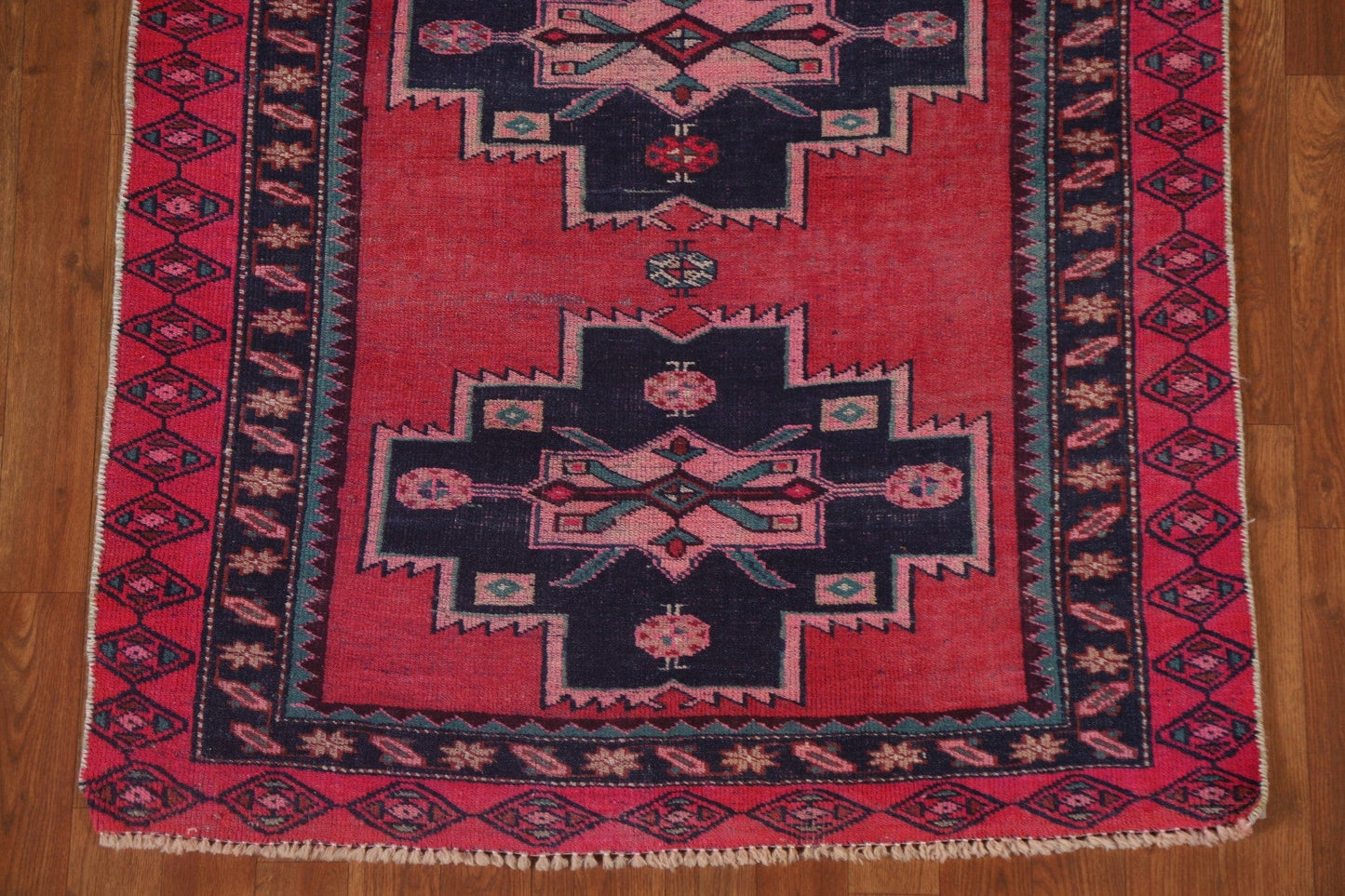 Geometric Wool Ardebil Persian Runner Rug 3x10