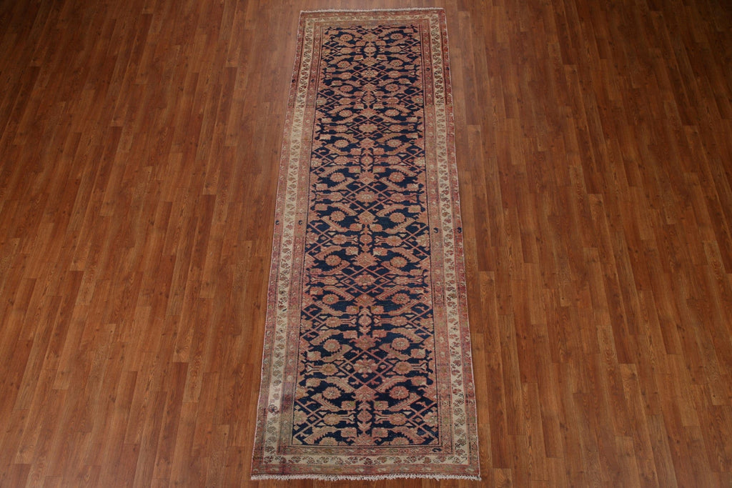 Navy Blue Malayer Persian Runner Rug 4x10