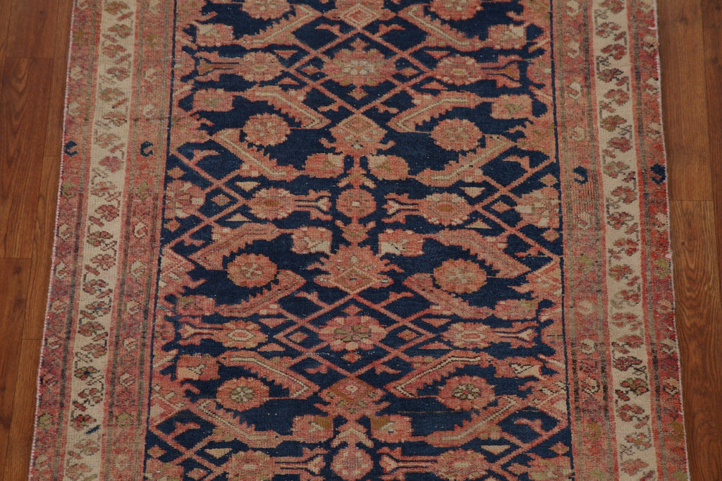 Navy Blue Malayer Persian Runner Rug 4x10