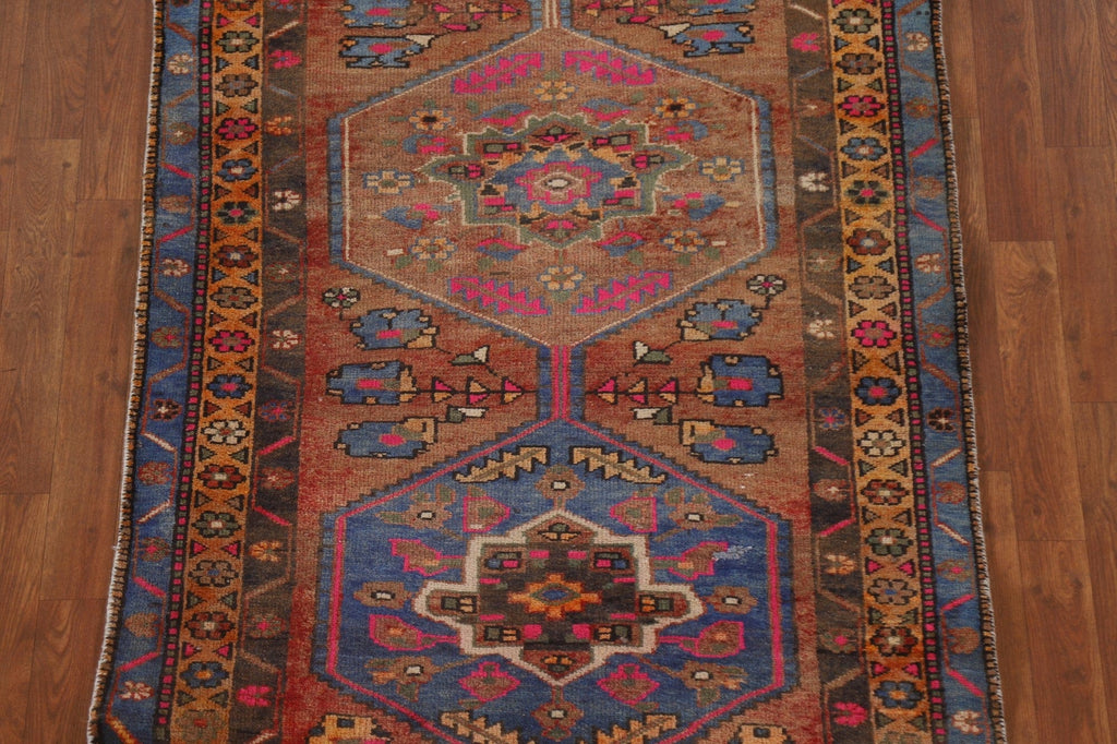 Vintage Heriz Persian Runner Rug 4x13