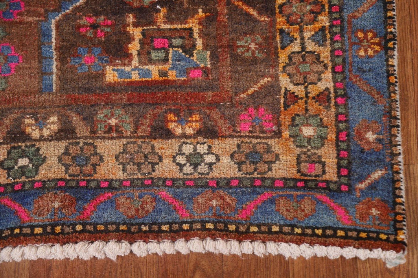 Vintage Heriz Persian Runner Rug 4x13