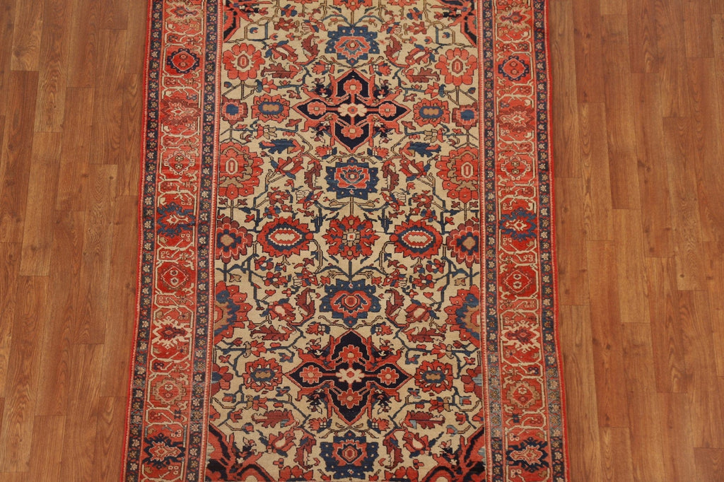 Pre-1900 Antique Vegetable Dye Sarouk Farahan Persian Area Rug 4x6