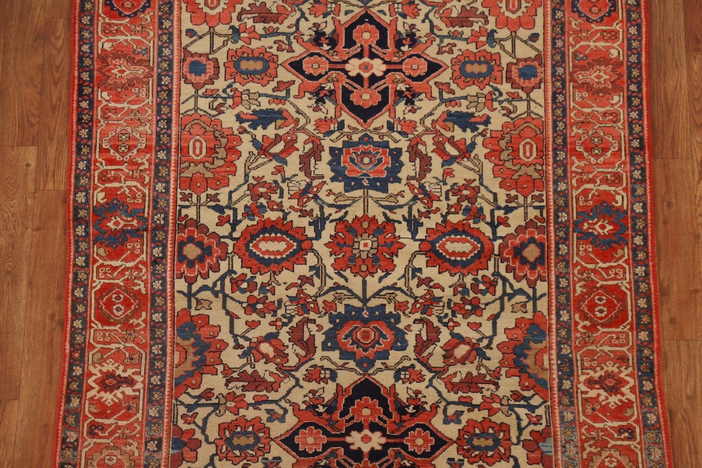 Pre-1900 Antique Vegetable Dye Sarouk Farahan Persian Area Rug 4x6