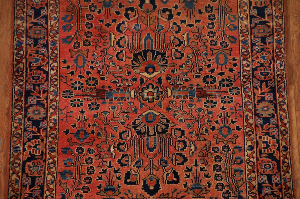 Antique Vegetable Dye Sarouk Mohajeran Persian Rug 3x5