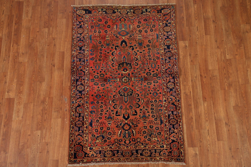 Antique Vegetable Dye Sarouk Mohajeran Persian Rug 3x5